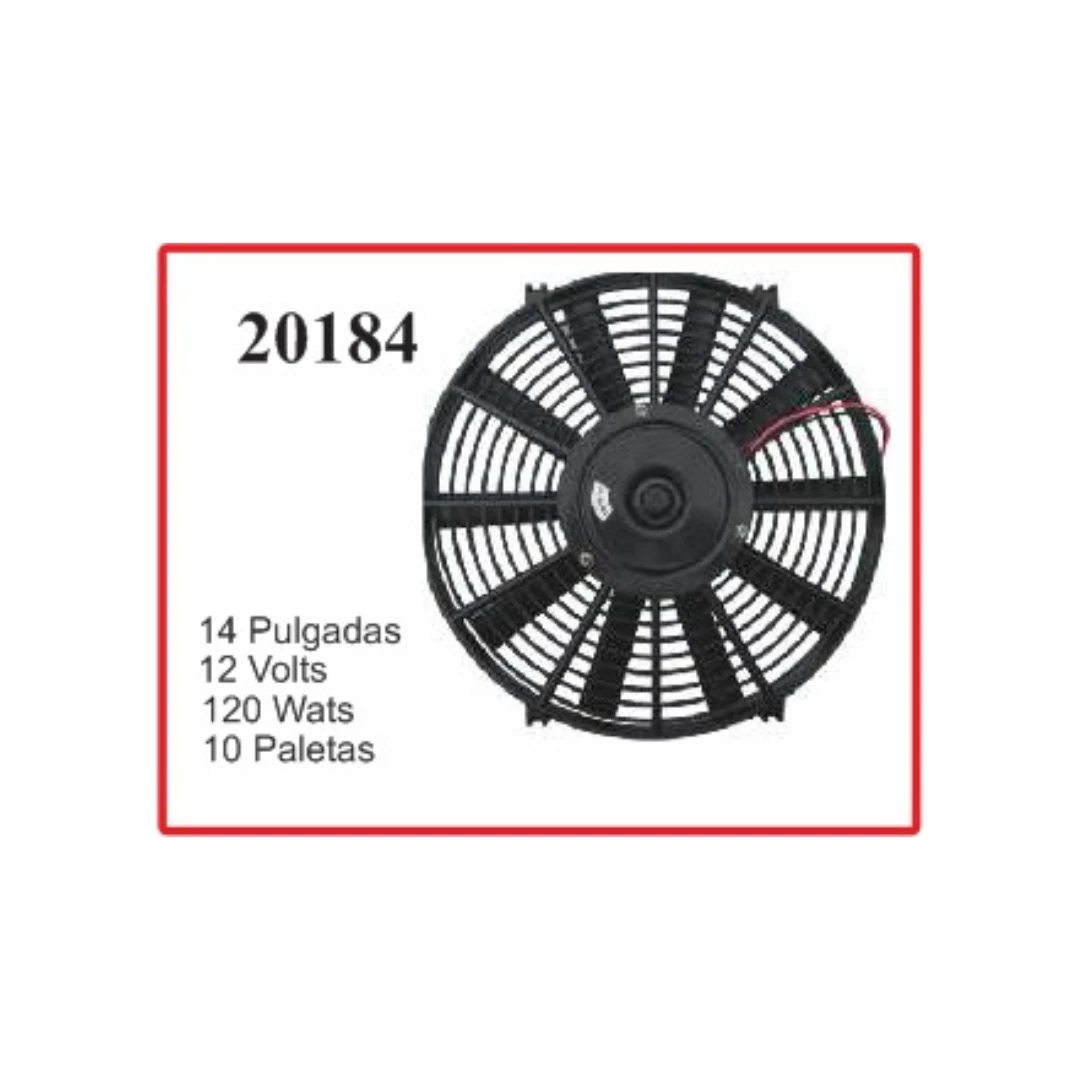 ELECTROVENTILADOR 14P 12V 120W 10 PALETAS CHATO