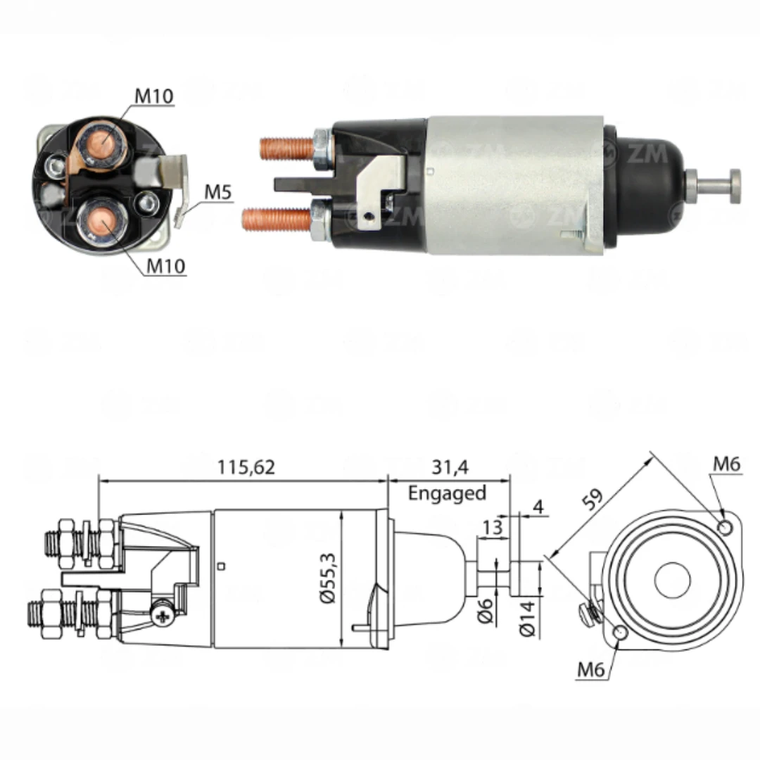 SOLENOIDE NUEVO ZM HITACHI MERCEDES BENZ