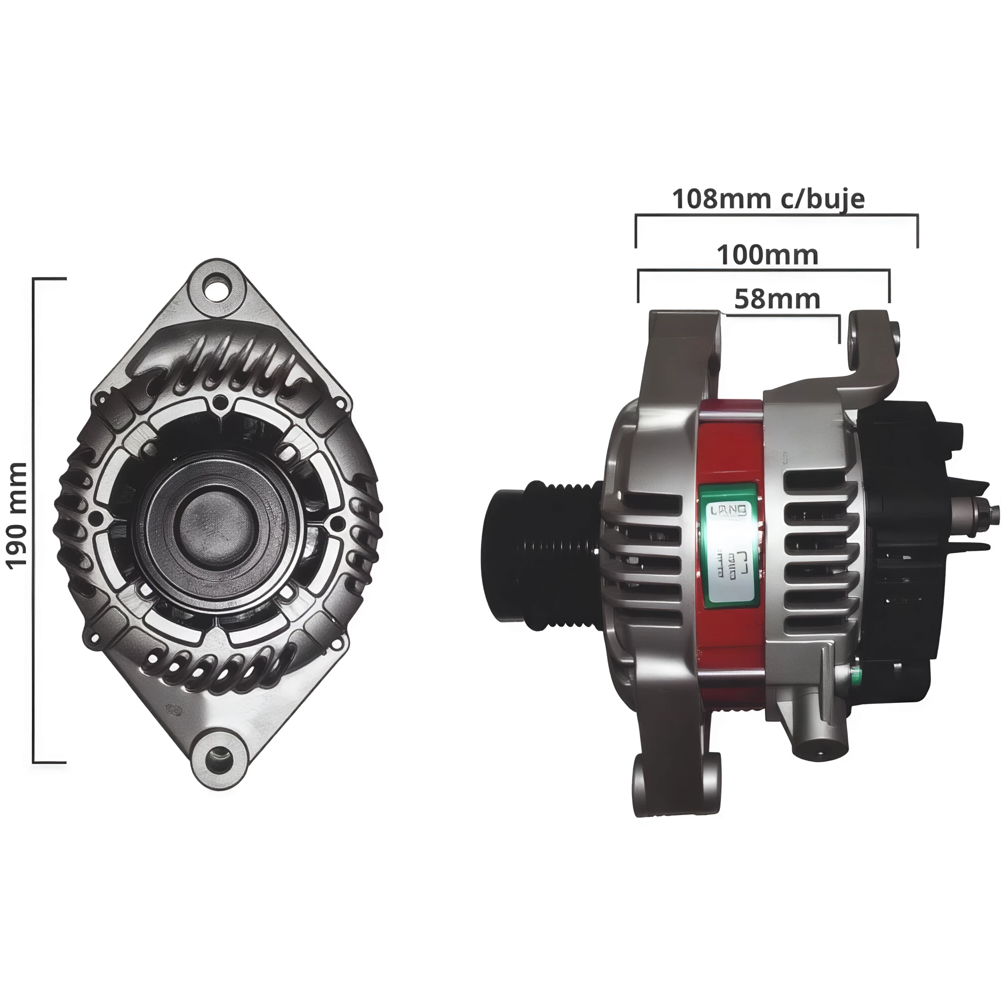 ALTERNADOR CHEVROLET S10, MVM 2000 HASTA 2012 - POLEA C/EMBRAGUE VALEO