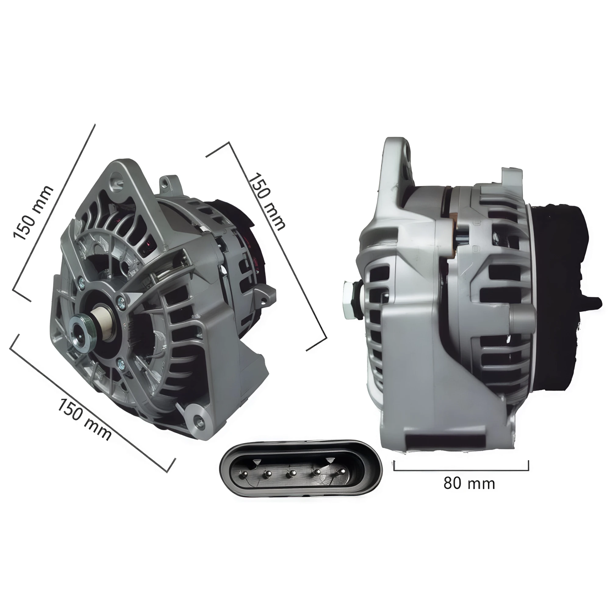 ALTERNADOR BOSCH 24V 80A 8PK VW 17-280 17-250 5 PINES INTELIGENTE