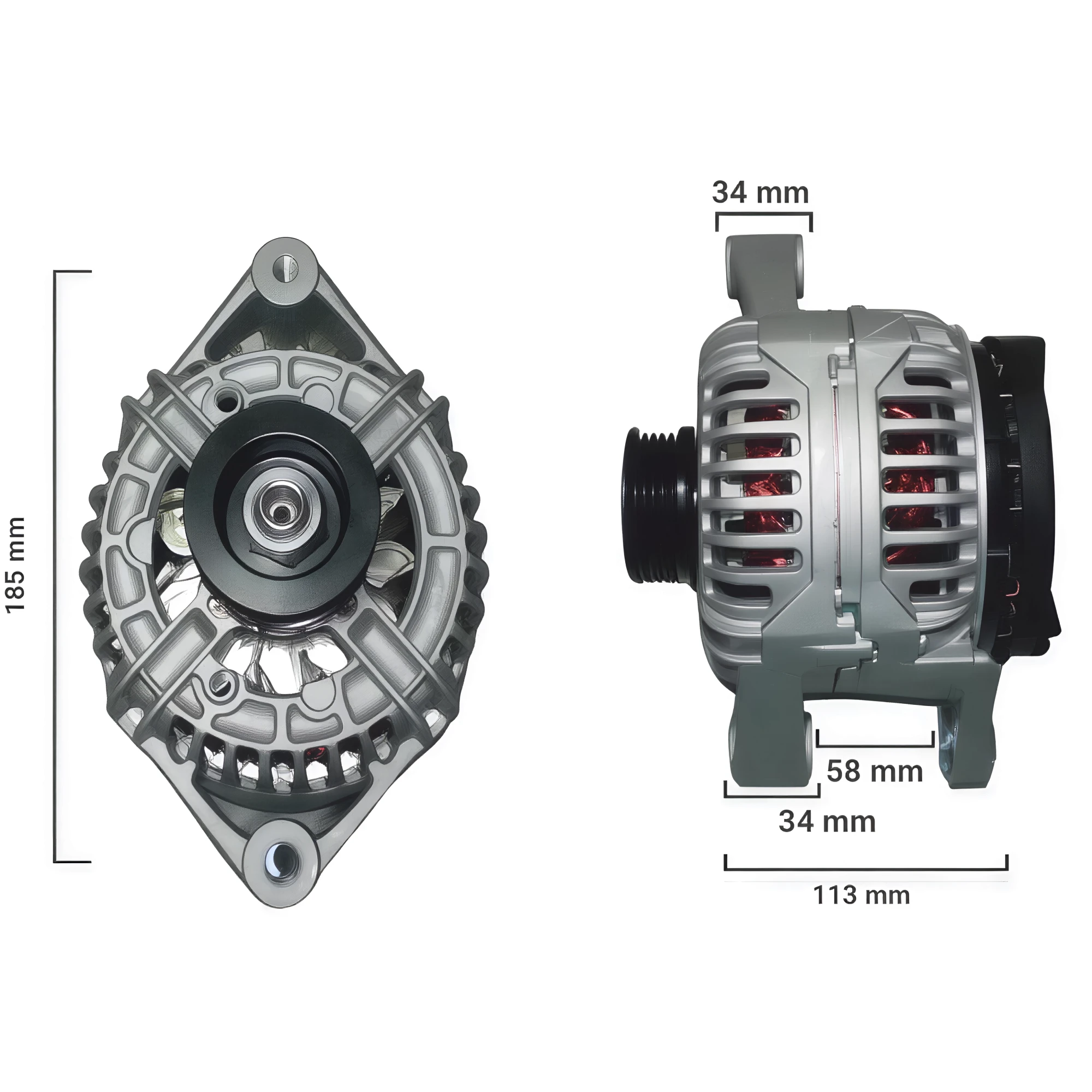 ALTERNADOR DELCO 12V 70A CHEVROLET GM CORSA S-10 6PK