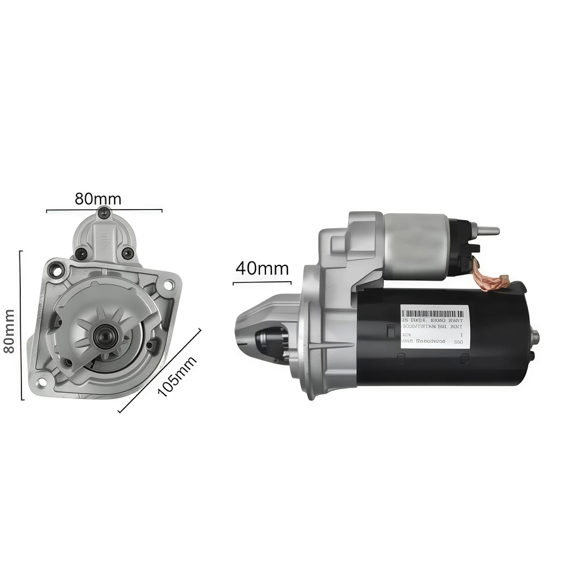 MOTOR DE ARRANQUE BOSCH PEUGEOT P-306 BOXER JUMPER 2.5 FIAT DUCATO 9D 12V CUBRE CORTO