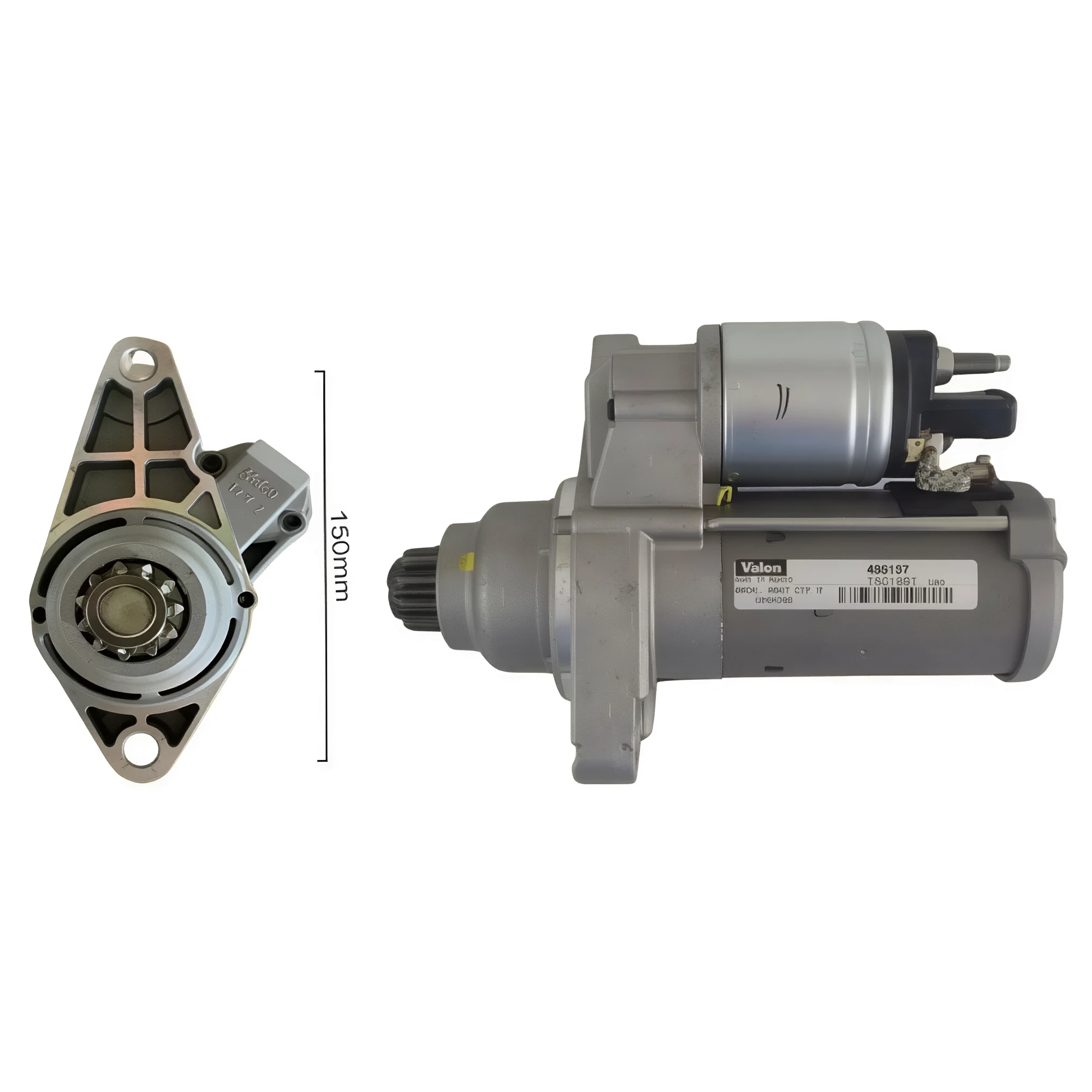 MOTOR DE ARRANQUE VALEO VOLSKWAGEN VW GOL TREN FOX SURAN (Reemplazo 10075-10057)