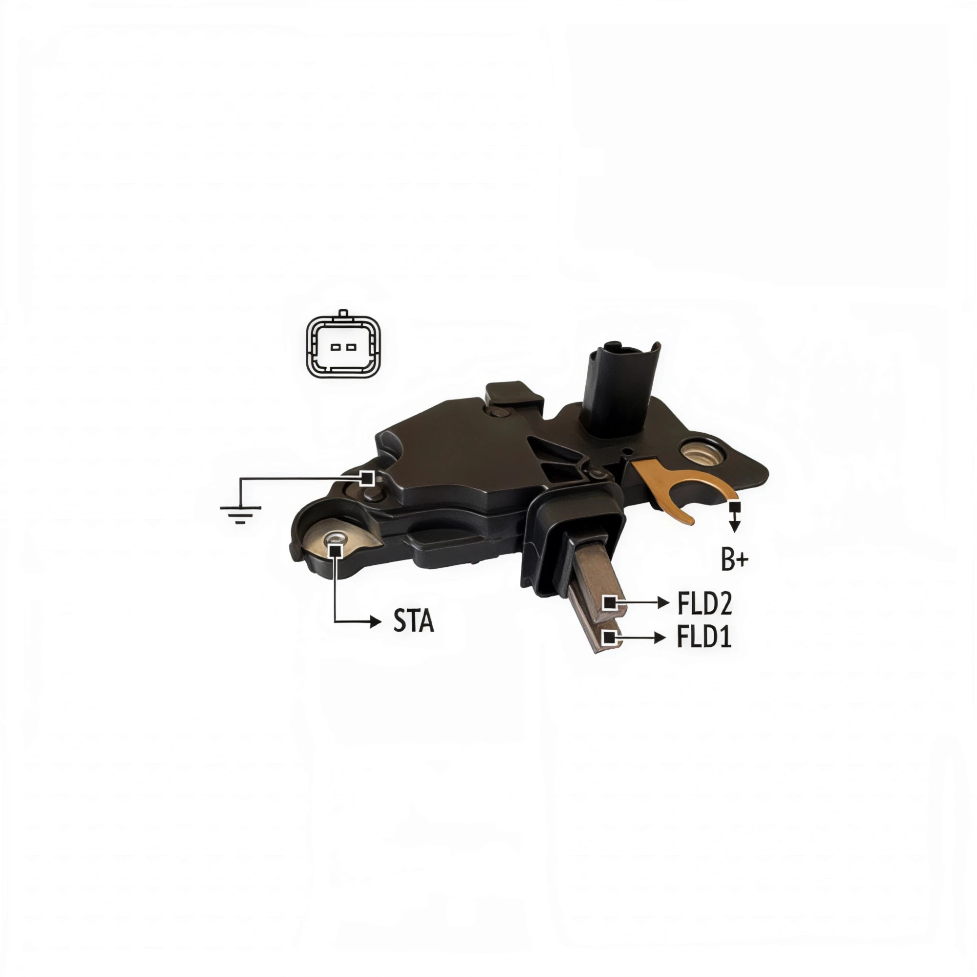 REGULADOR DE VOLTAJE TIPO BOSCH 12V 2P