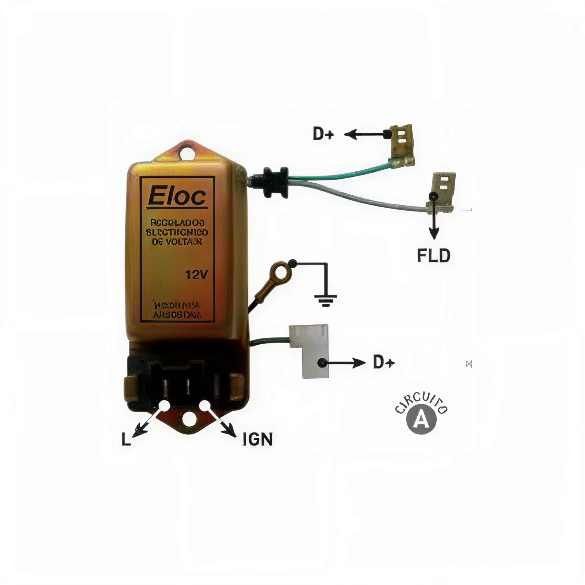 REGULADOR DE VOLTAJE TIPO INDIEL 12V