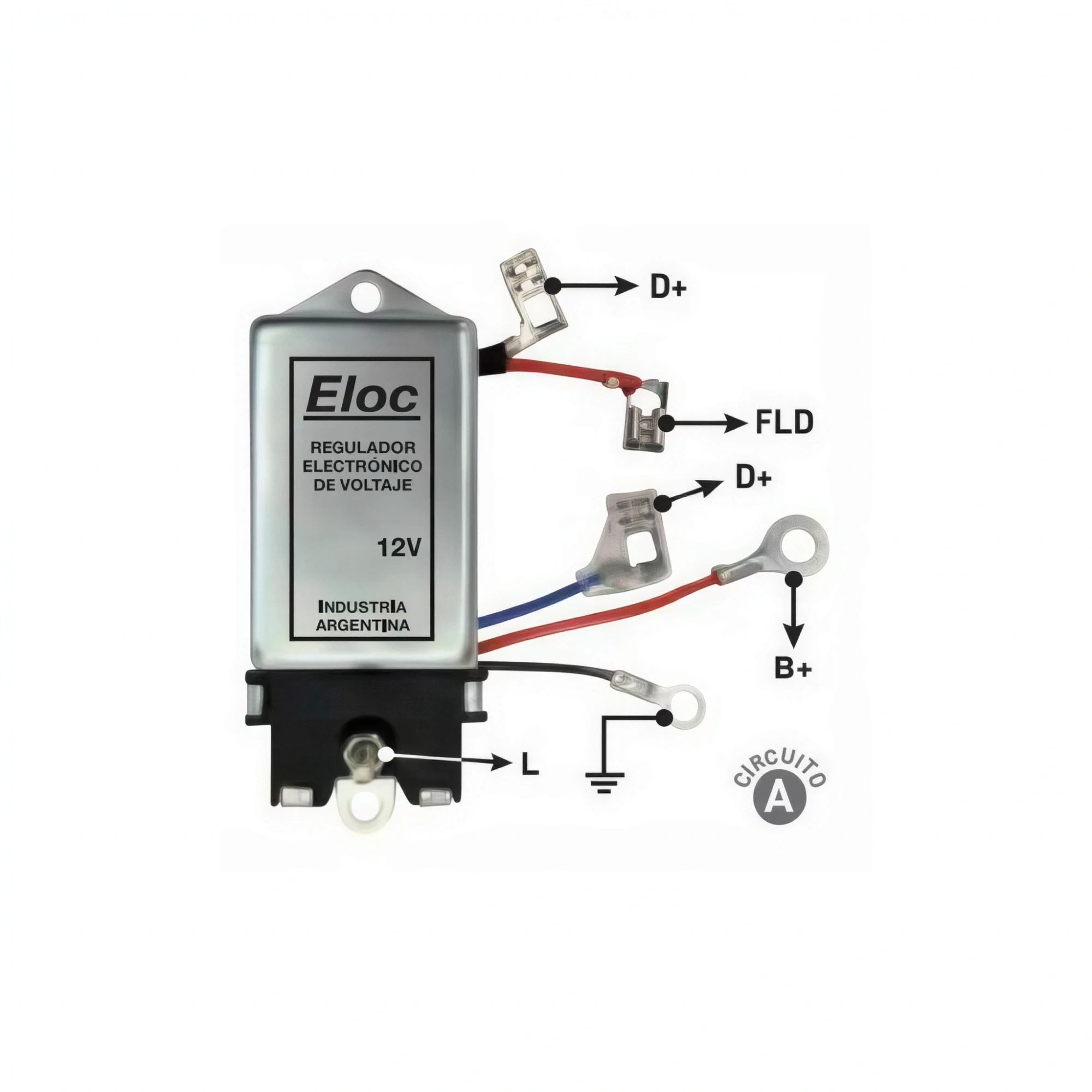 REGULADOR DE VOLTAJE TIPO INDIEL 12V