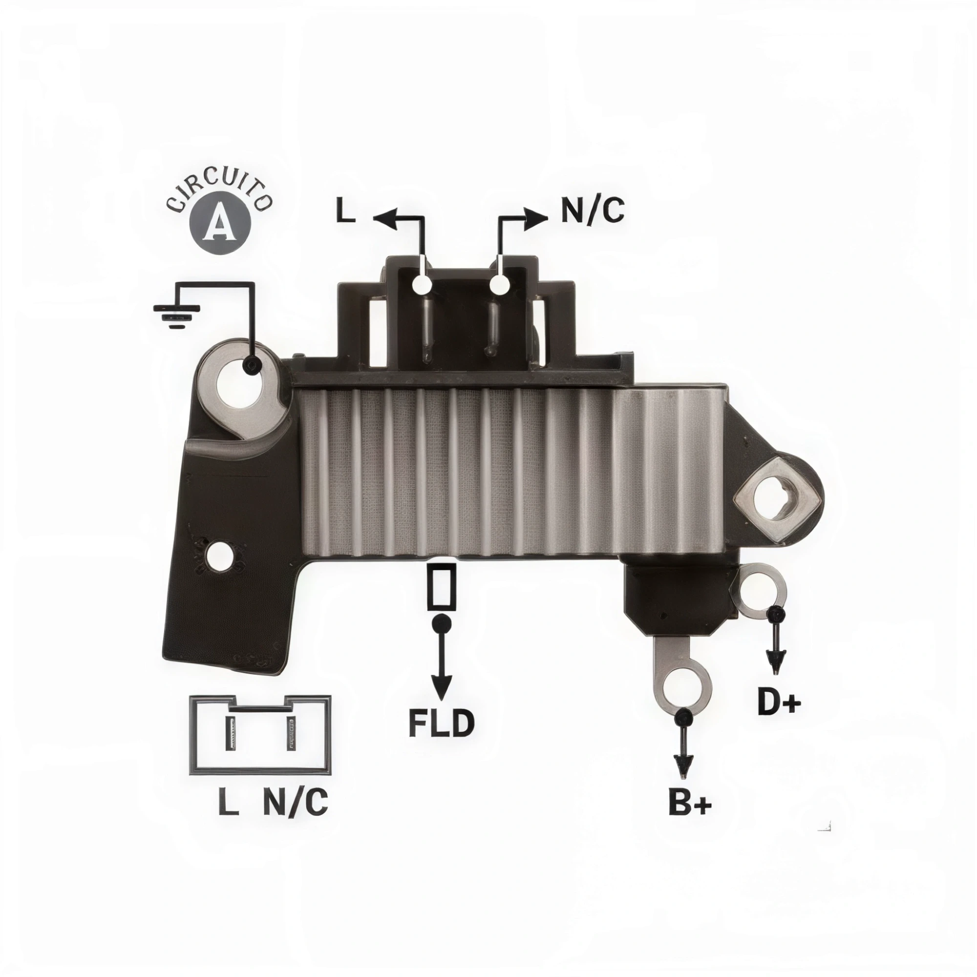 REGULADOR DE VOLTAJE TIPO INDIEL 12V