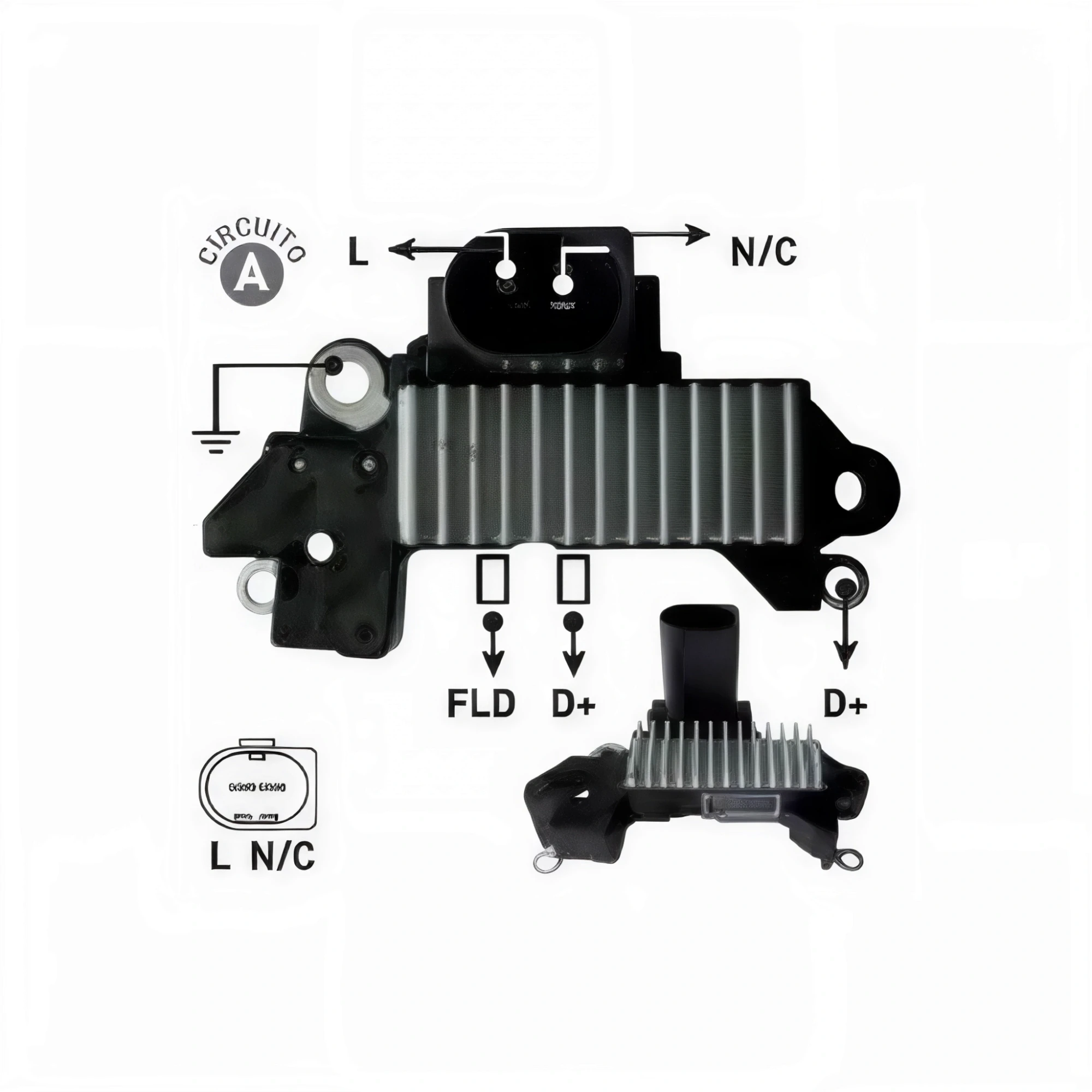 REGULADOR DE VOLTAJE TIPO INDIEL 12V